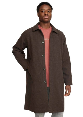 Revolution Cappotto misto lana da uomo Mac marrone