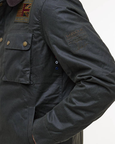 Barbour International Giacca cerata da uomo Steve McQueen sage