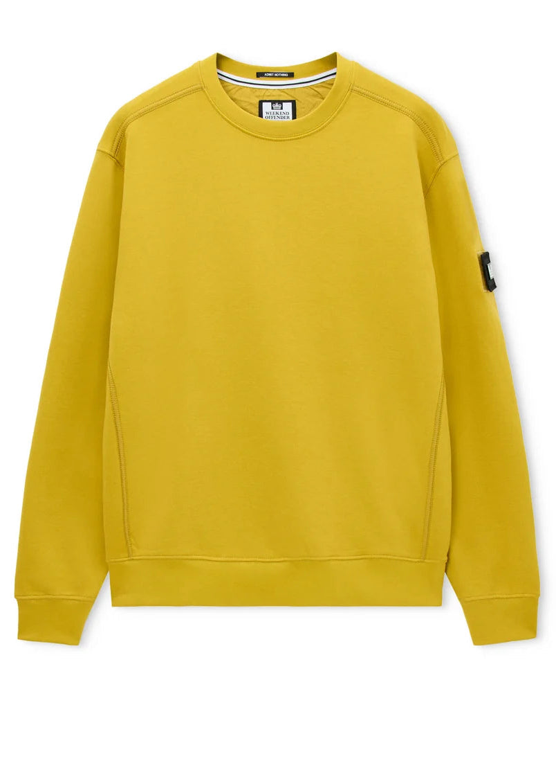 Weekend Offender Felpa girocollo da uomo Thunder gialla