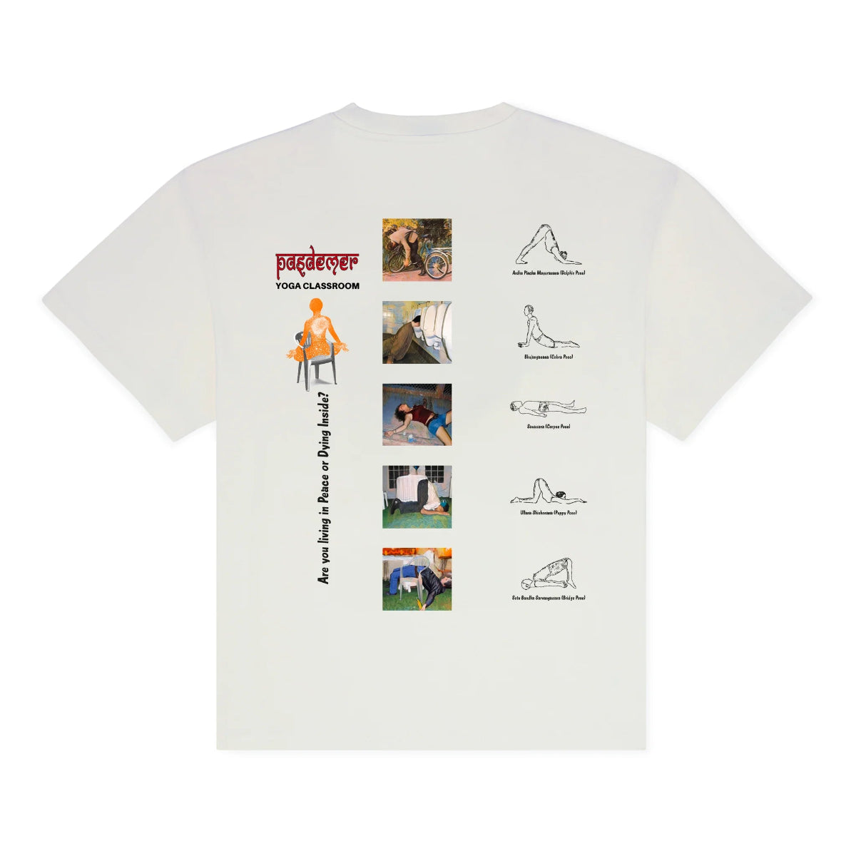 Pas De Mer T-Shirt da uomo manica corta Yoga bianca