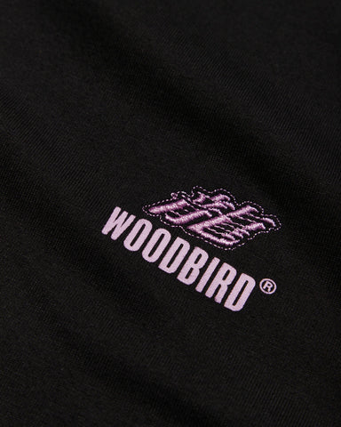 Woodbird T-Shirt da uomo manica corta Beam Action nera