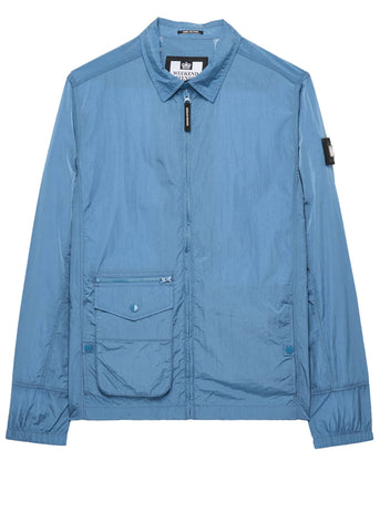 Weekend Offender Vinnie Light Blue Nylon Men's Zip Up Shirts