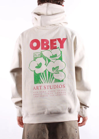 Obey Felpa da uomo con cappuccio Art Studio Flowers
