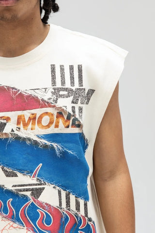 Paper Money T-Shirt smanicata da uomo Counterfei panna