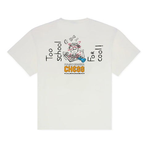 Pas De Mer T-Shirt da uomo manica corta Chess bianca