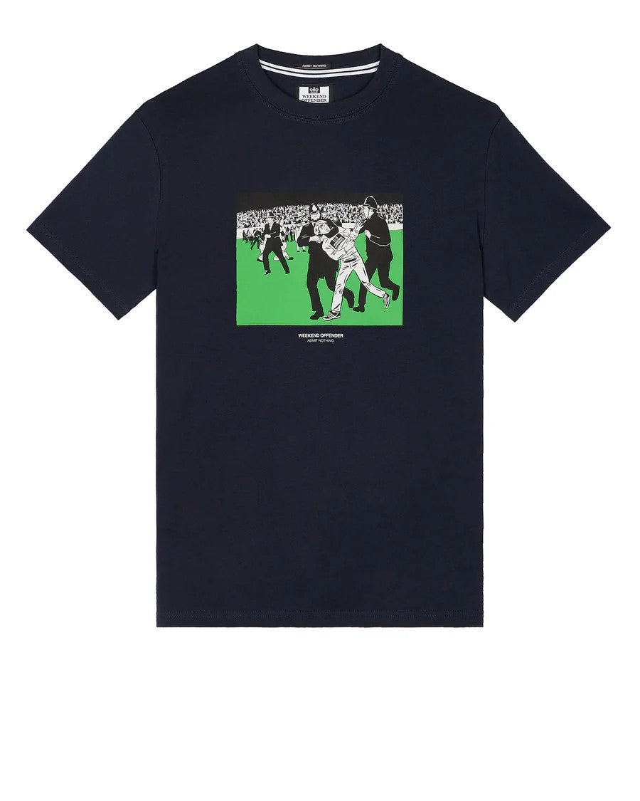 Weekend Offender T-Shirt da uomo manica corta Saturday Kids blu