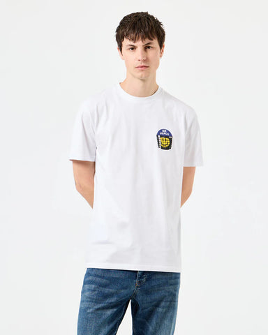 Weekend Offender T-Shirt da uomo manica corta Metropolitan peace bianca