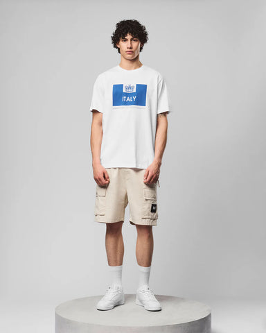 Weekend Offender T-Shirt da uomo manica corta Italia bianca