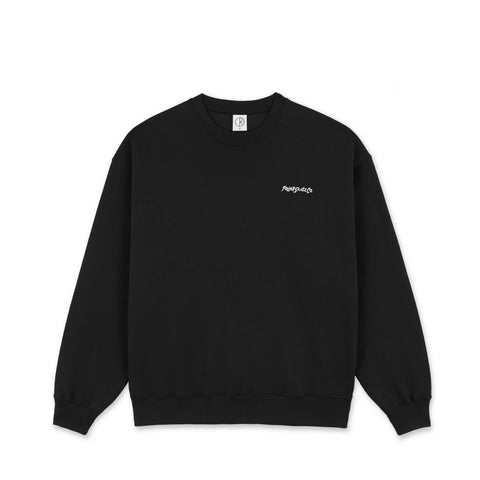 Polar Skate Men's Crewneck Sweatshirt Surf Logo Dave Black