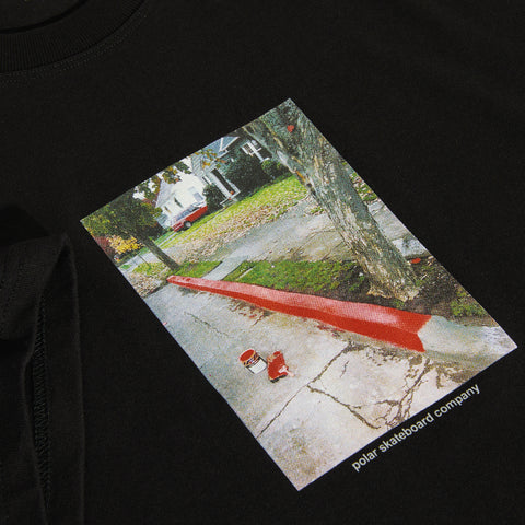 Polar Skate T-Shirt da uomo manica corta Red curb nera