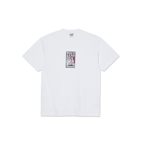 Polar Skate T-Shirt da uomo manica corta Take A Seat bianca