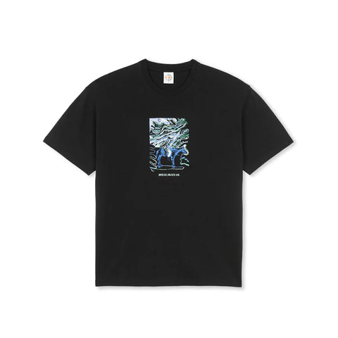 Polar Skate T-Shirt da uomo manica corta Rider nera