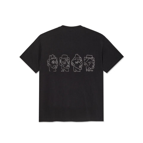 Polar Skate T-Shirt da uomo manica corta 8 Heads nera