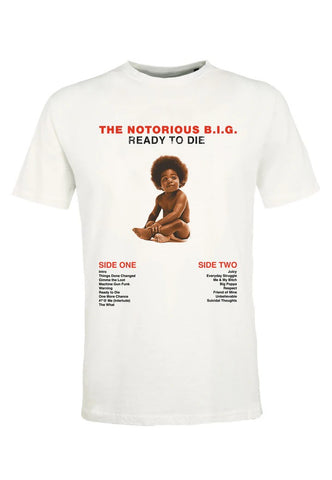 ReCovered T-Shirt da uomo manica corta Notorius BIG Ready to die beige