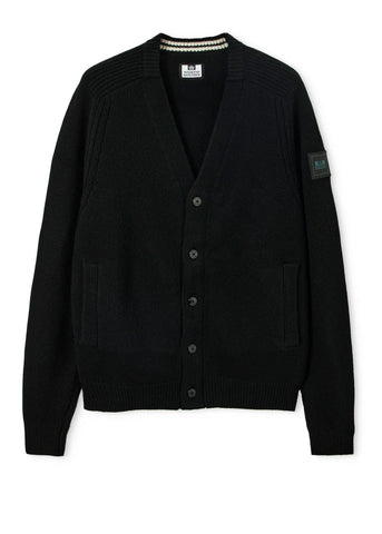 Weekend Offender Cardigan in lana da uomo Lauda nero