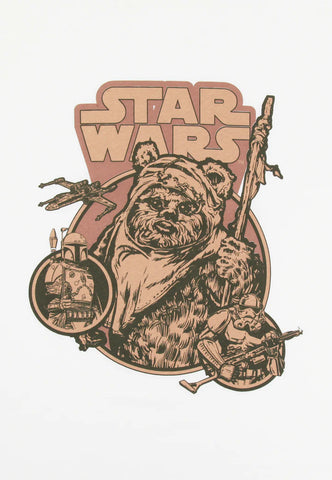 ReCovered T-Shirt da uomo manica corta Star war ewok chest