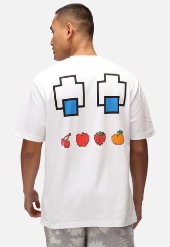 ReCovered T-Shirt da uomo manica corta Pac man bianca