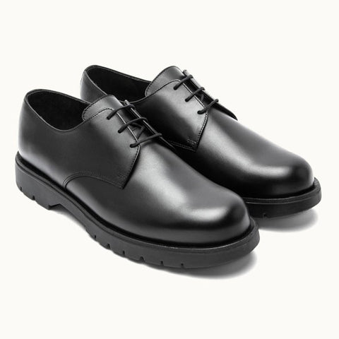 Kleman Dormance black leather men's derby shoes