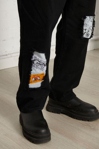 Pas De Mer Jeans comodo da uomo Zebra nera