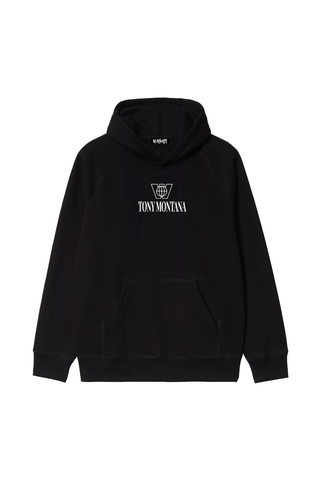 Wasabi Felpa da uomo con cappuccio Tony Montana nera