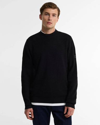 Barbour International Maglione girocollo da uomo Crawley nero