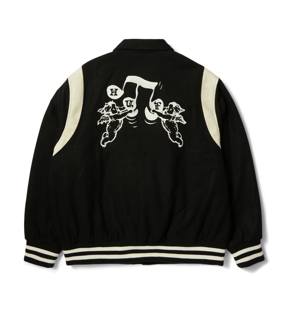 Huf Varsity Song Unisex Cloth Jacket Black