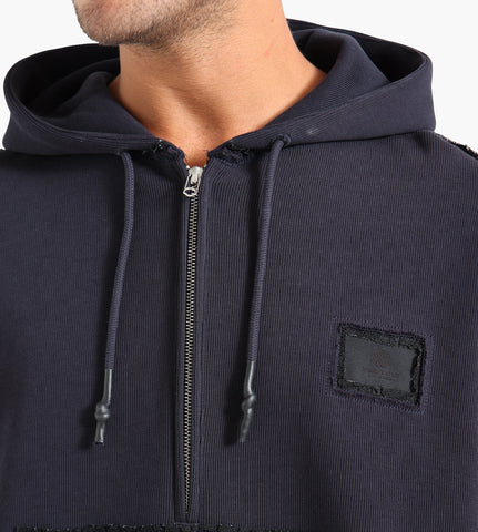 New Amsterdam Felpa da uomo con cappuccio Half Zip blu