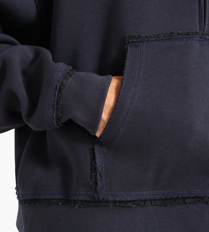 New Amsterdam Felpa da uomo con cappuccio Half Zip blu