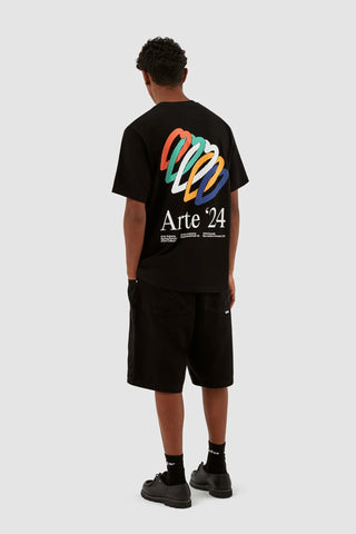 Art Antwerp Teo Back Heats Herren T-Shirt schwarz