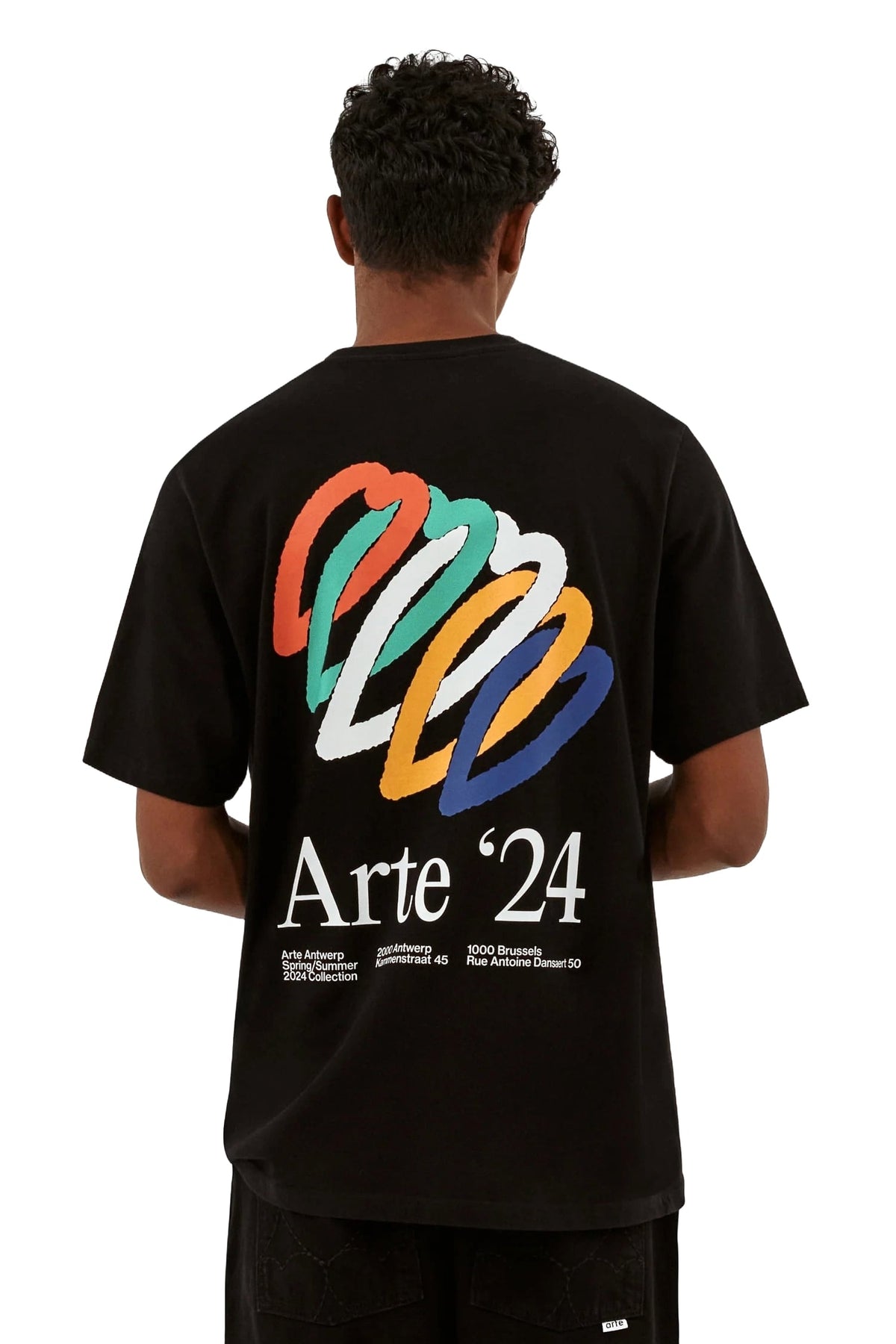 Arte Antwerp T-Shirt uomo Teo Back Heats nero
