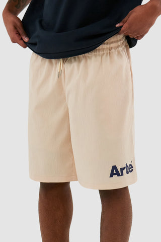 Arte Antwerp Samuel Logo men's shorts in cream