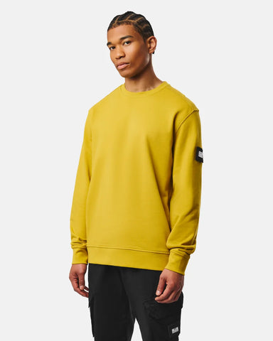 Weekend Offender Felpa girocollo da uomo Thunder gialla