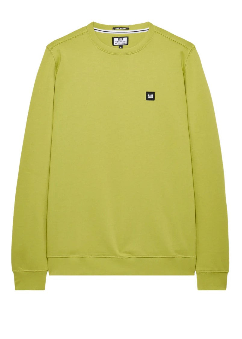 Weekend Offender Ferrer Lime Crewneck Sweatshirts for Men