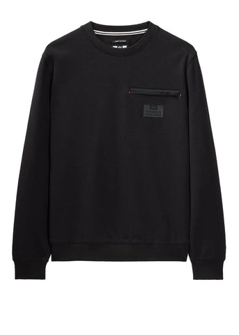 Weekend Offender Paraiso Herren-Sweatshirt mit Rundhalsausschnitt in Schwarz