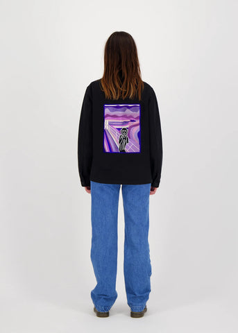 Encrè Giacca ricamata unisex The Scream Violet nera