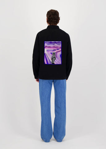 Encrè Giacca ricamata unisex The Scream Violet nera