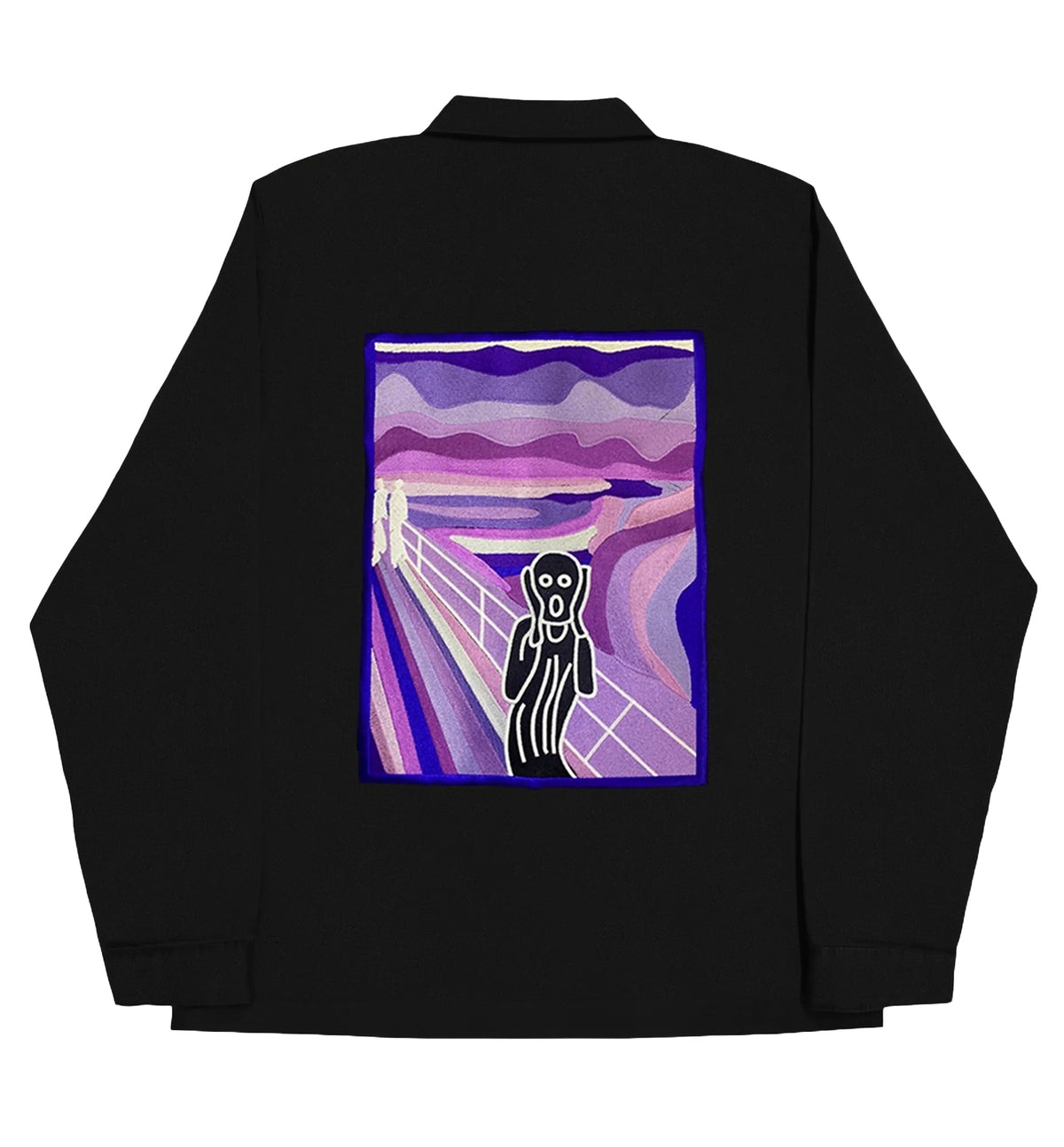 Encrè Giacca ricamata unisex The Scream Violet nera