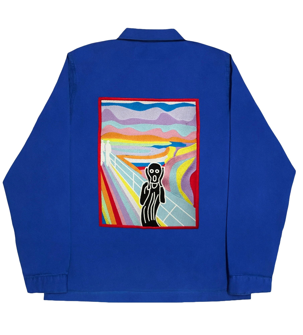 Encrè Giacca ricamata unisex The Scream blue