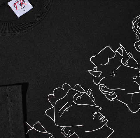 Polar Skate T-Shirt da uomo manica corta 8 Heads nera
