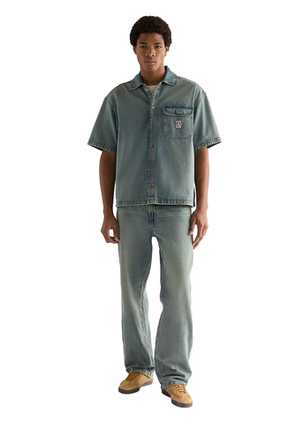 Wrangler Toughlite Relaxed Herren Jeanshemd Kurzarm