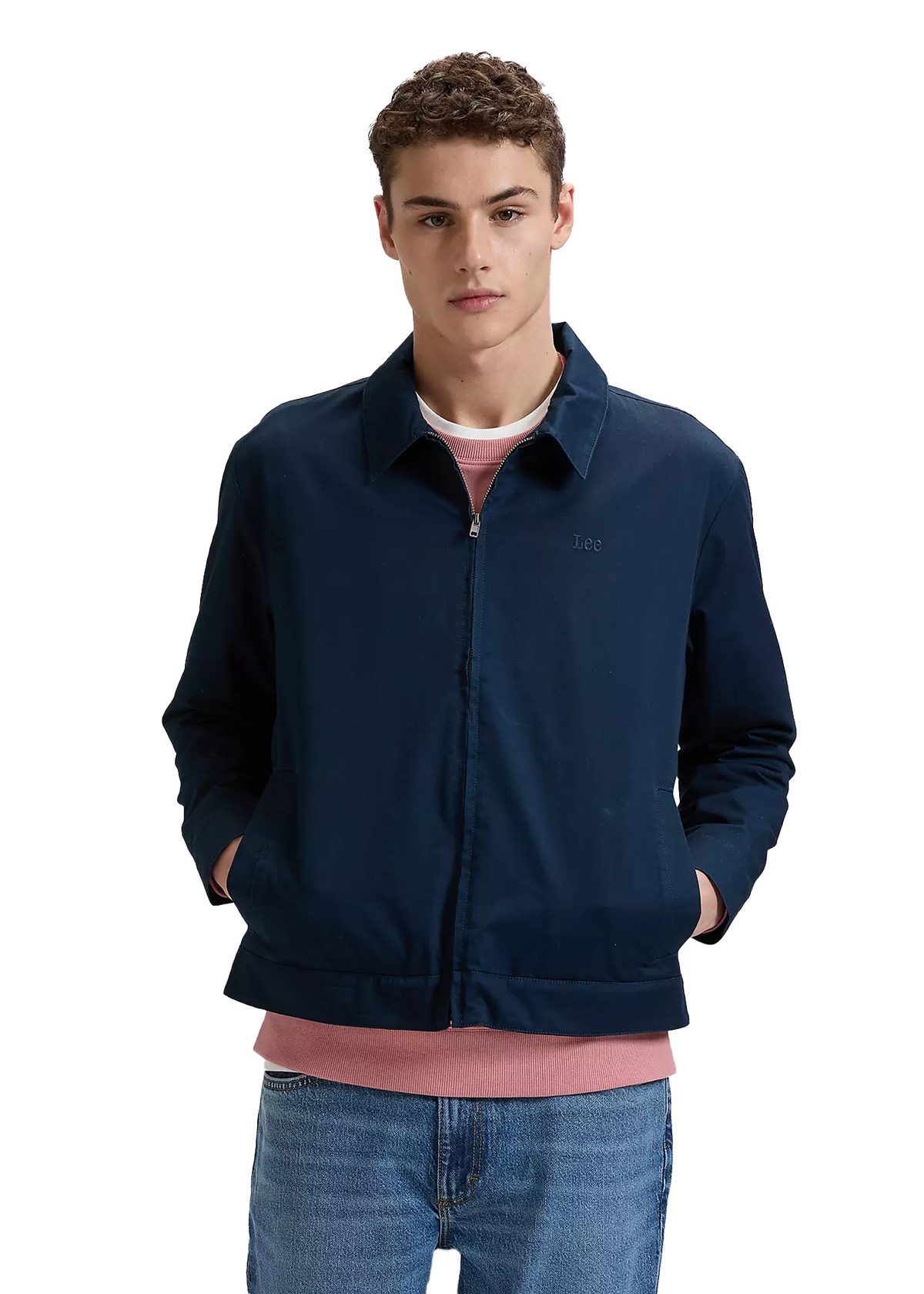 Lee Men's Regular Harrington Signature Lightweight Jacket Blue