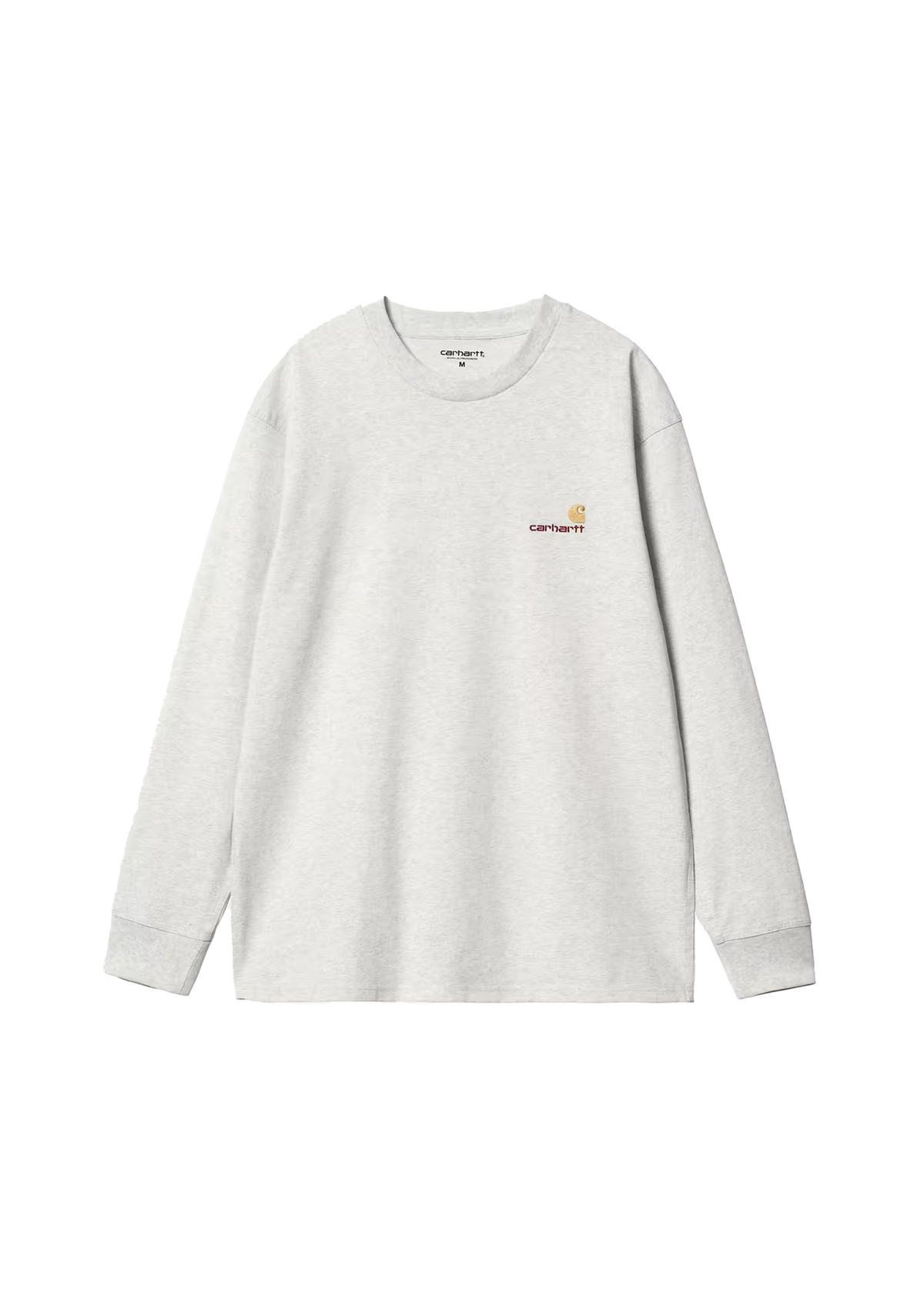 Carhartt Wip Men's Long Sleeve American Script T-Shirt Light Grey