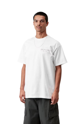 Carhartt Wip T-Shirt da uomo manica corta Feather Progress bianca