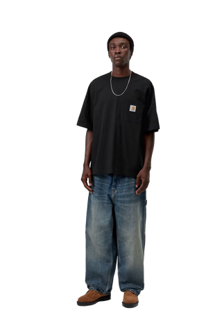 Carhartt Wip T-Shirt con taschino da uomo manica corta Work Pocket nera