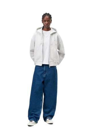 Carhartt Wip Felpa da donna con zip e cappuccio Casey grigio chiara