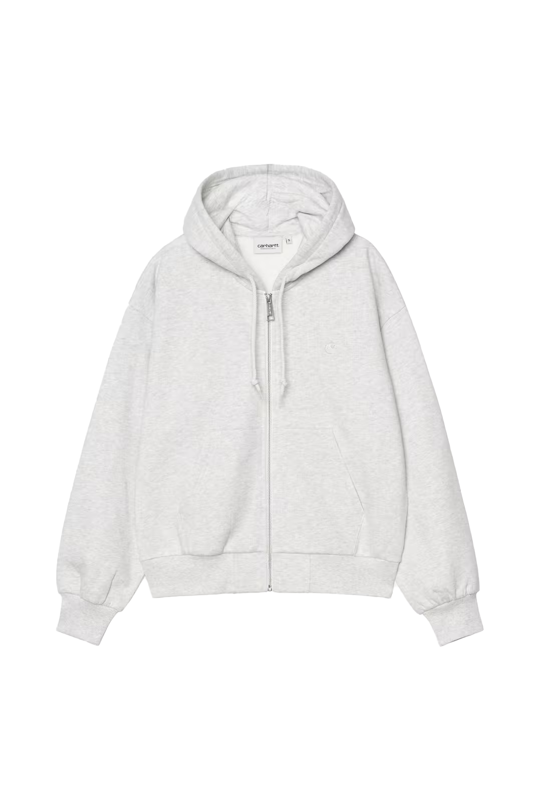 Carhartt Wip Felpa da donna con zip e cappuccio Casey grigio chiara