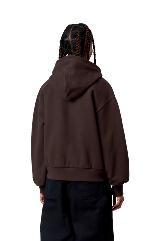 Carhartt Wip Felpa da donna con zip e cappuccio Casey marrone
