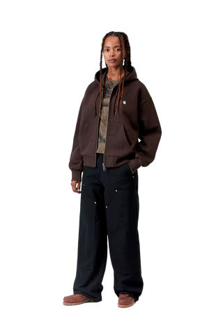 Carhartt Wip Felpa da donna con zip e cappuccio Casey marrone