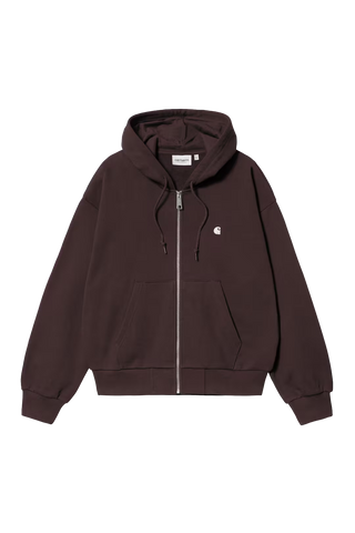 Carhartt Wip Felpa da donna con zip e cappuccio Casey marrone