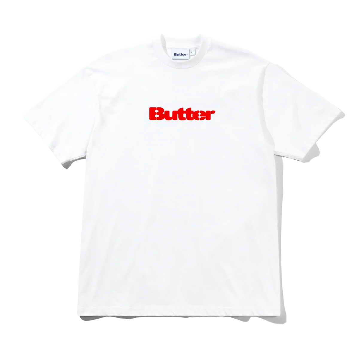 Buttergoods T-Shirt da uomo manica corta Stencil Logo bianca